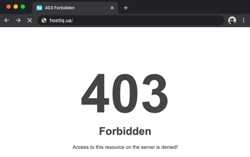 Blocked due to access forbidden (403)