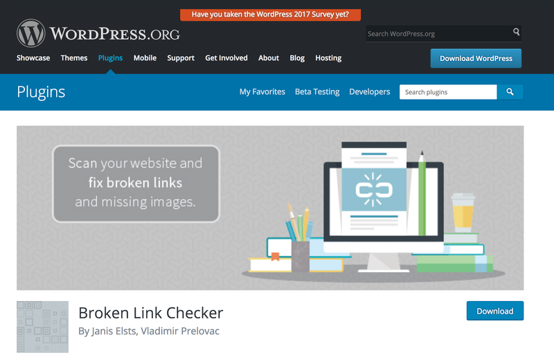 افزونه Broken Link Checker