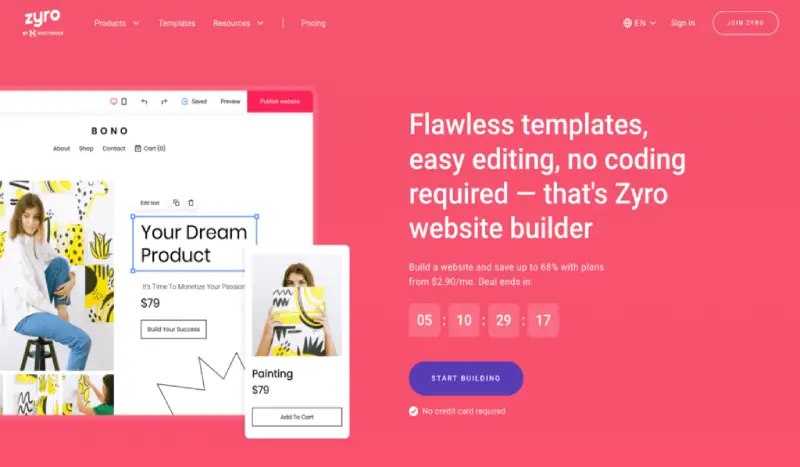 Zyro Website Builder